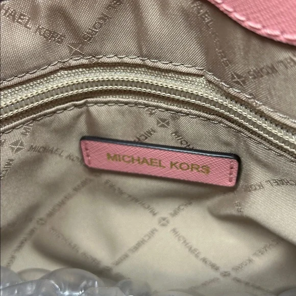 Michael Kors Pink and Beige Tote Bag - Picture 8 of 15